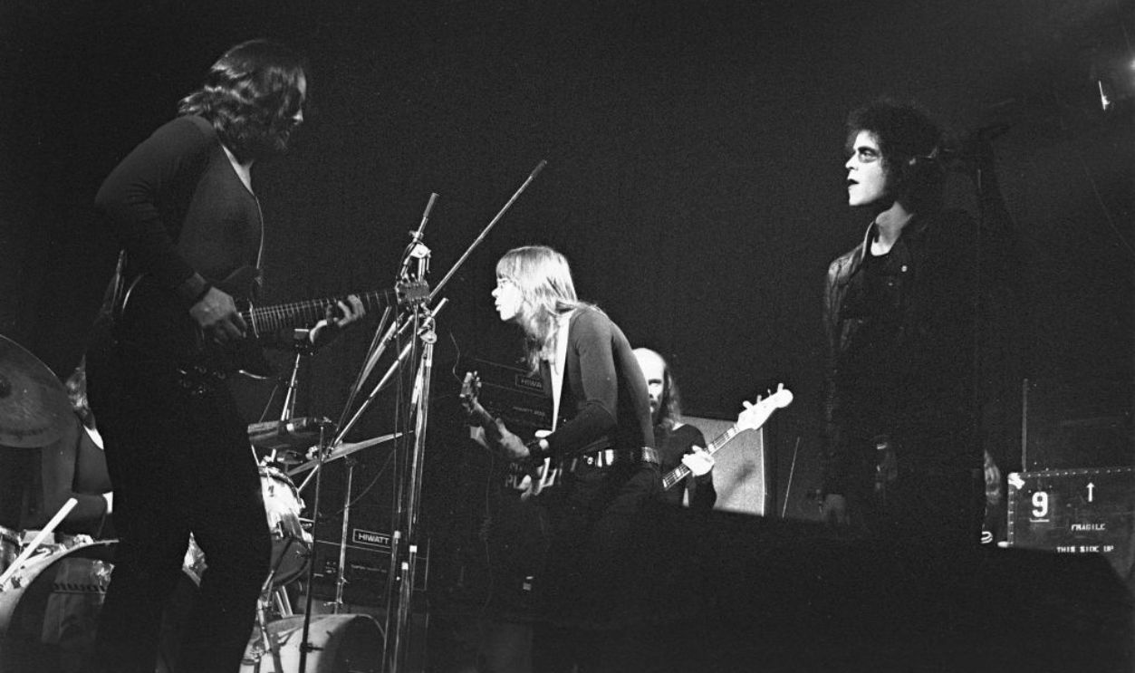 Dick Wagner, Steve Hunter, Lou Reed, Marni, Brussels, Belgium, November 1973.