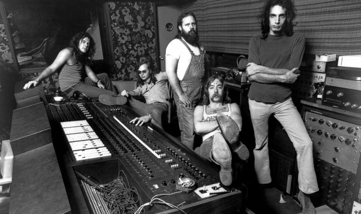 1973: (L-R) Jim Hodder, Walter Becker, Denny Dias, Jeff 