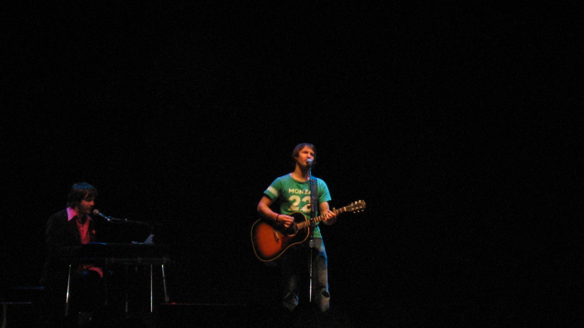James Blunt performing at the Copley Symphony Hall in San Diego, California.