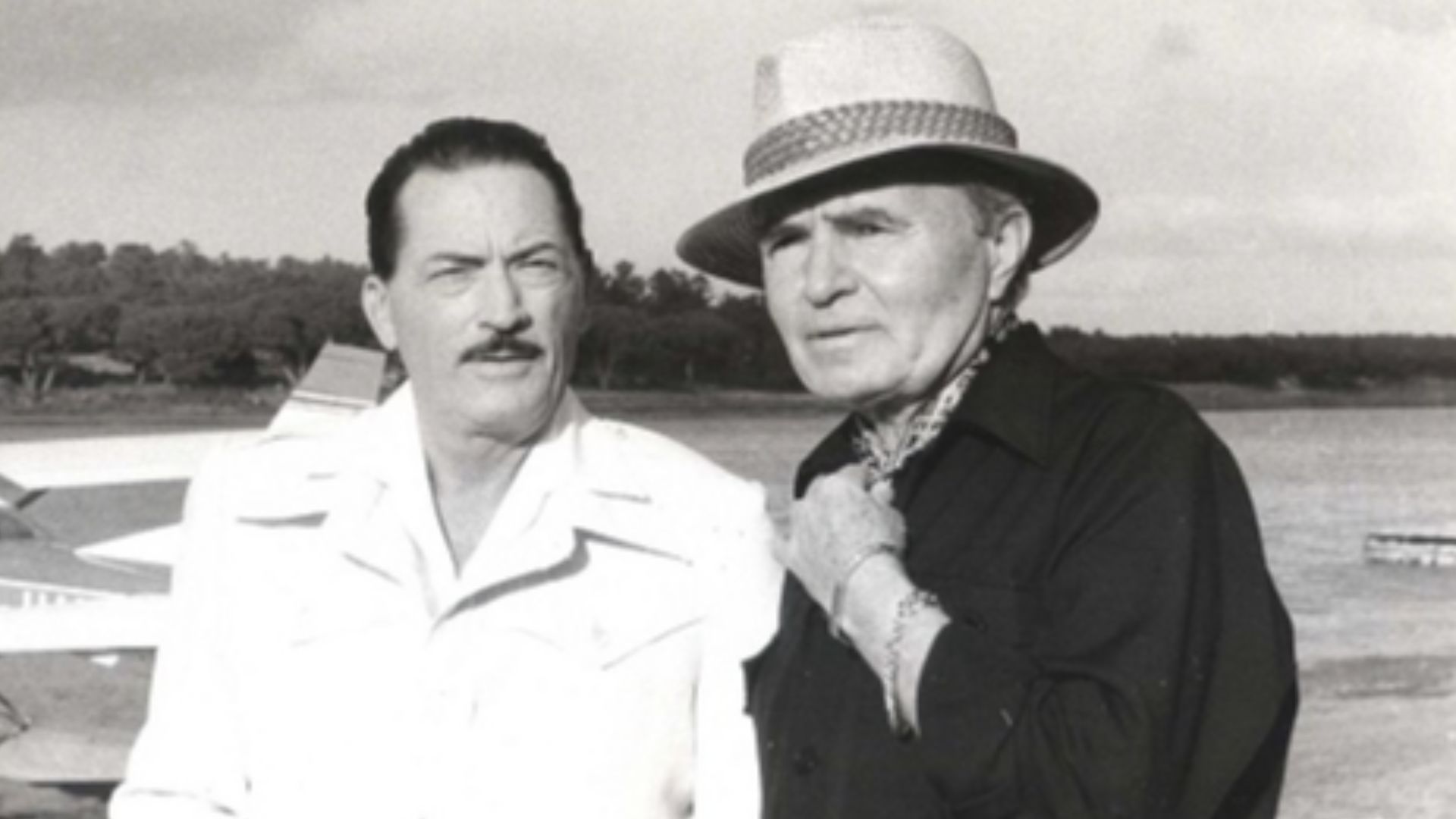 Promotional photo of Gregory Peck and James Mason in the American film The Boys from Brazil (1978).