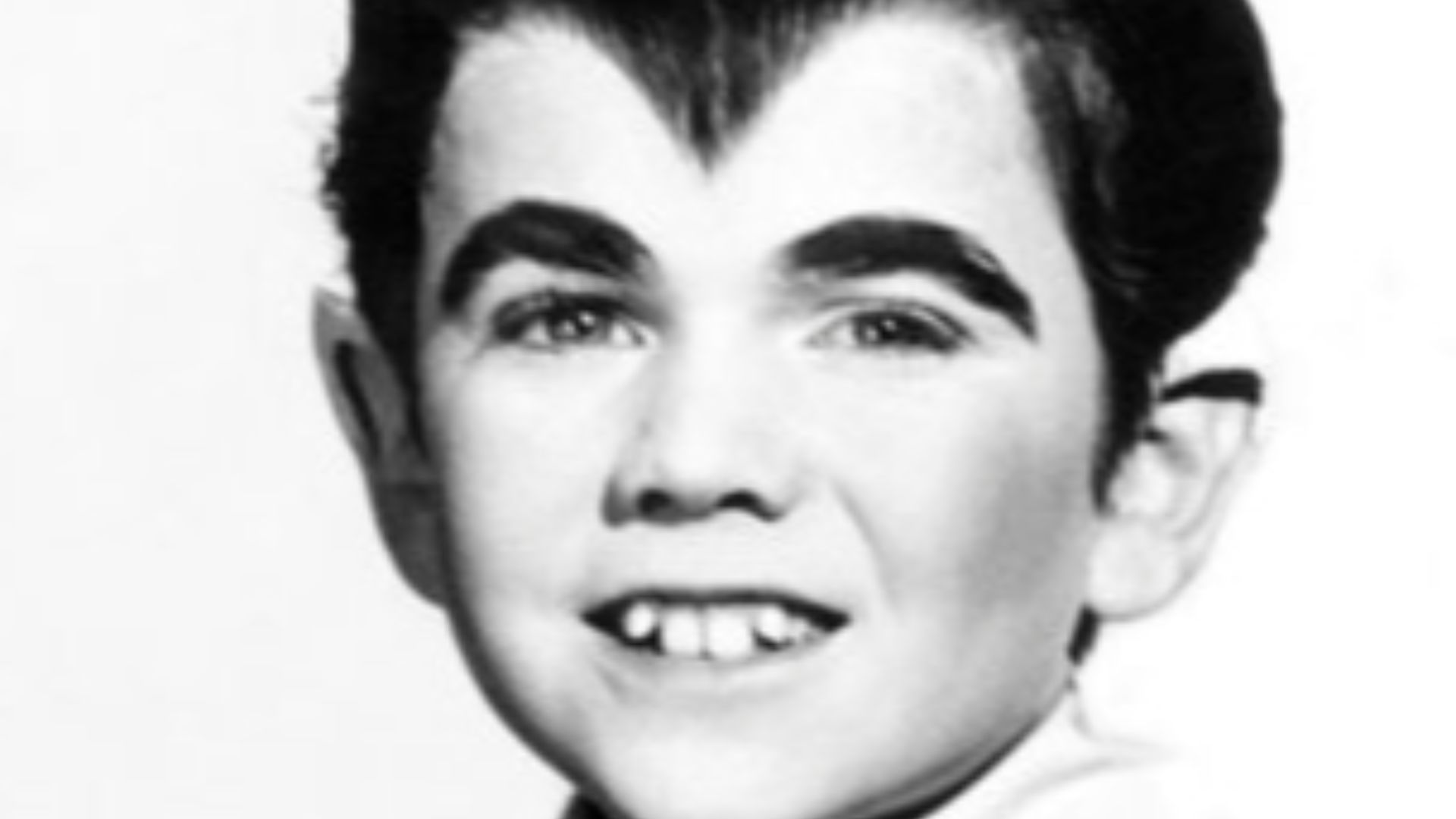 Publicity photo of American child actor, Butch Patrick promoting the September 16, 1965 premiere of the second season of the CBS comedy series The Munsters.