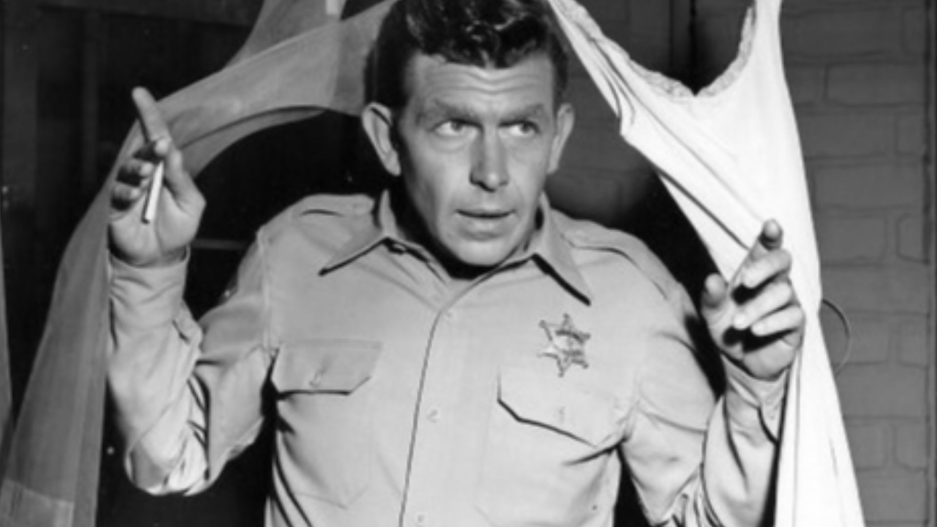 Photo from the television program The Andy Griffith Show.  When Andy jails a woman who was speeding through Mayberry, she makes herself at home in the jail.