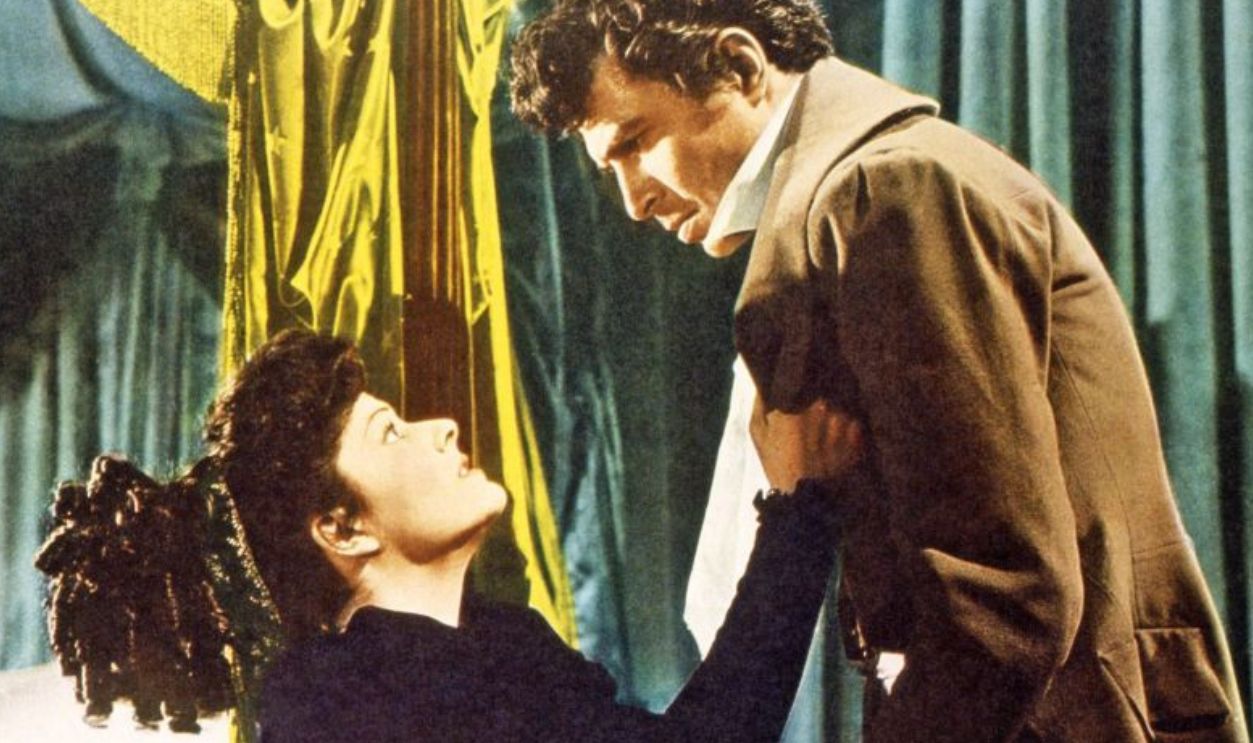 The Man In Grey, US lobbycard, from left: Margaret Lockwood, James Mason, 1943.
