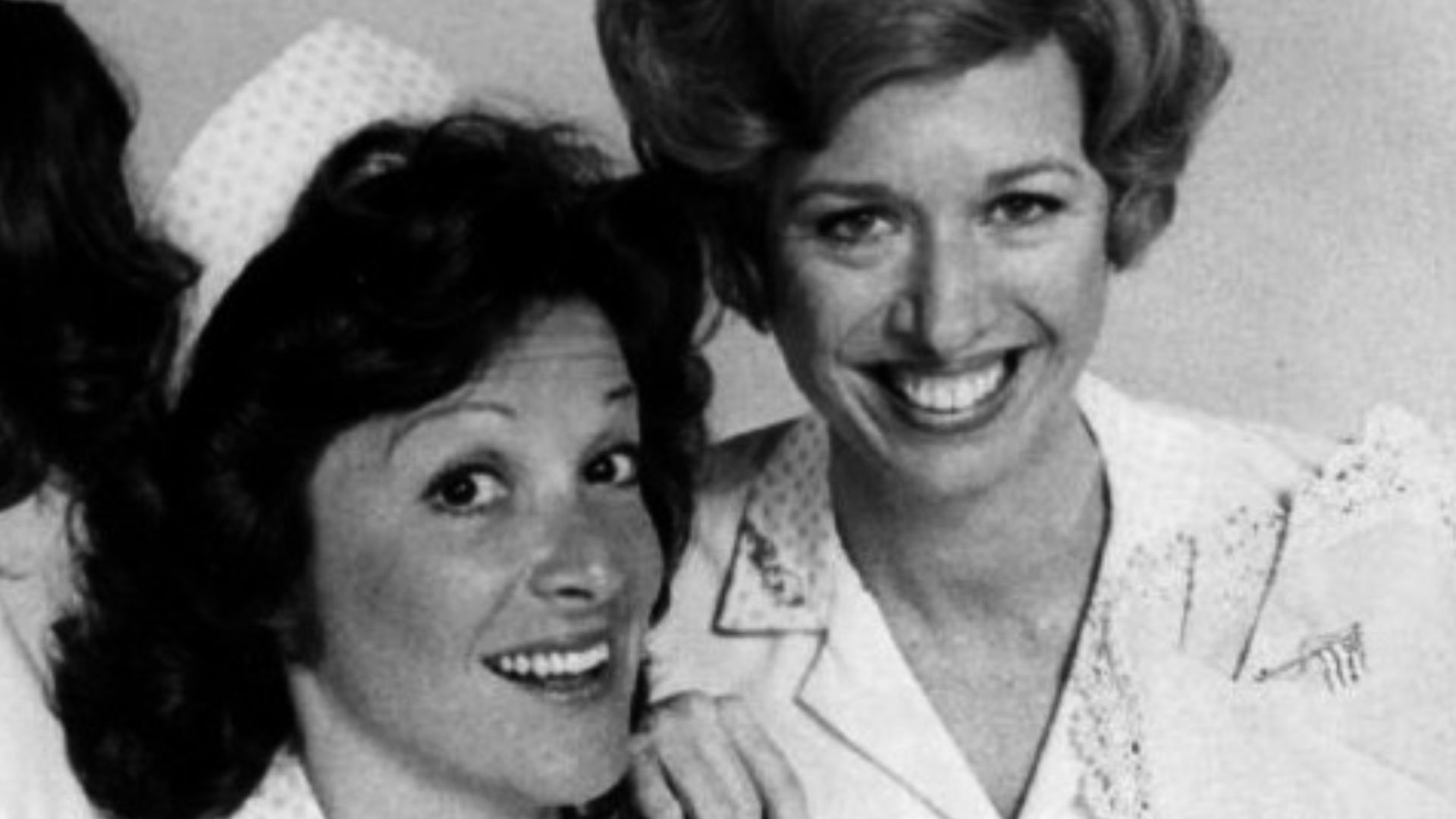 Cast photo of the waitresses at Mel's Diner from the television program Alice.  From left: Beth Howland as Vera, Linda Lavin as Alice, and Polly Holliday as Flo.