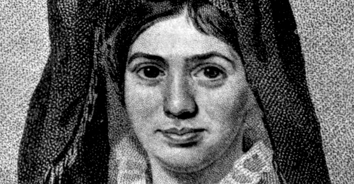 A portrait of Mary Baker, a woman known for masquerading as “Princess Caraboo”.
