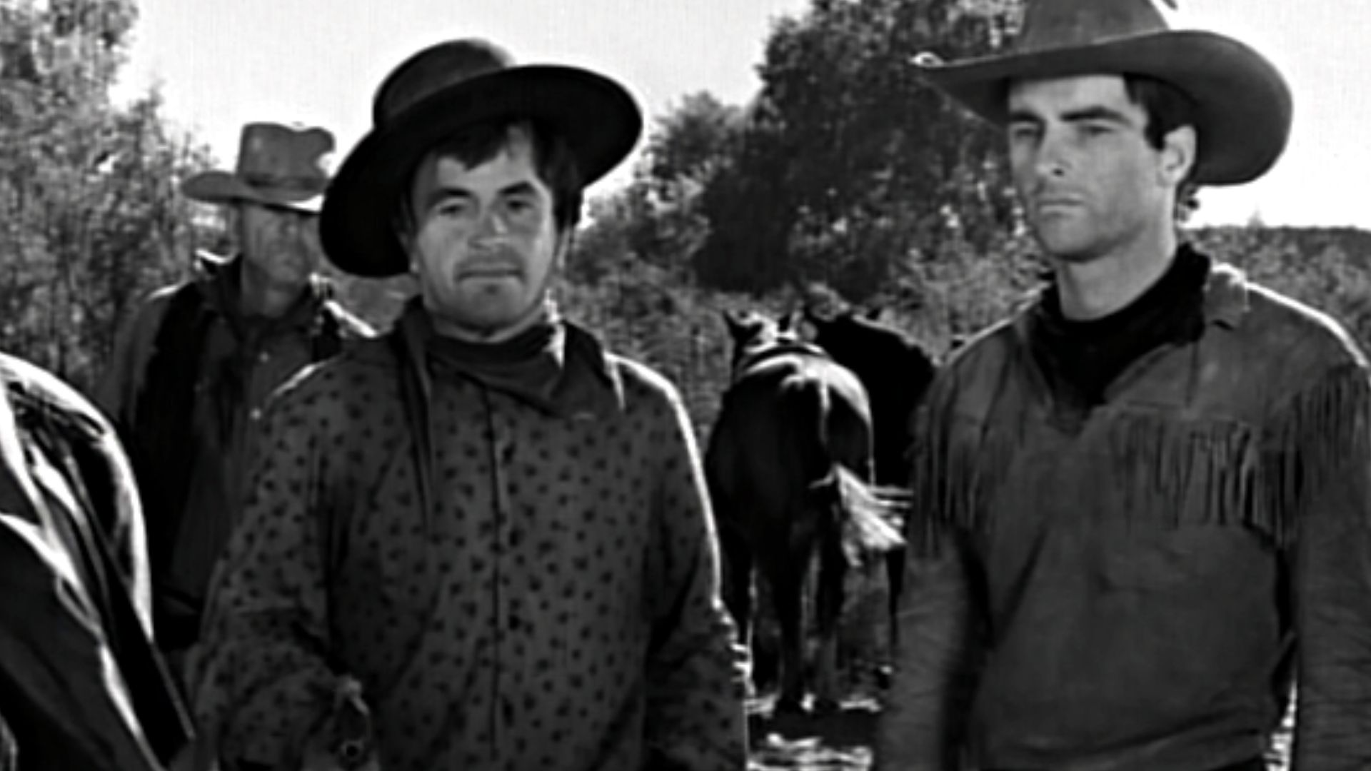 This image is a screenshot from a public domain trailer for the 1948 film, en:Red River. 
Trailers for movies released before 1964 are in the Public Domain because they were never separately copyrighted.