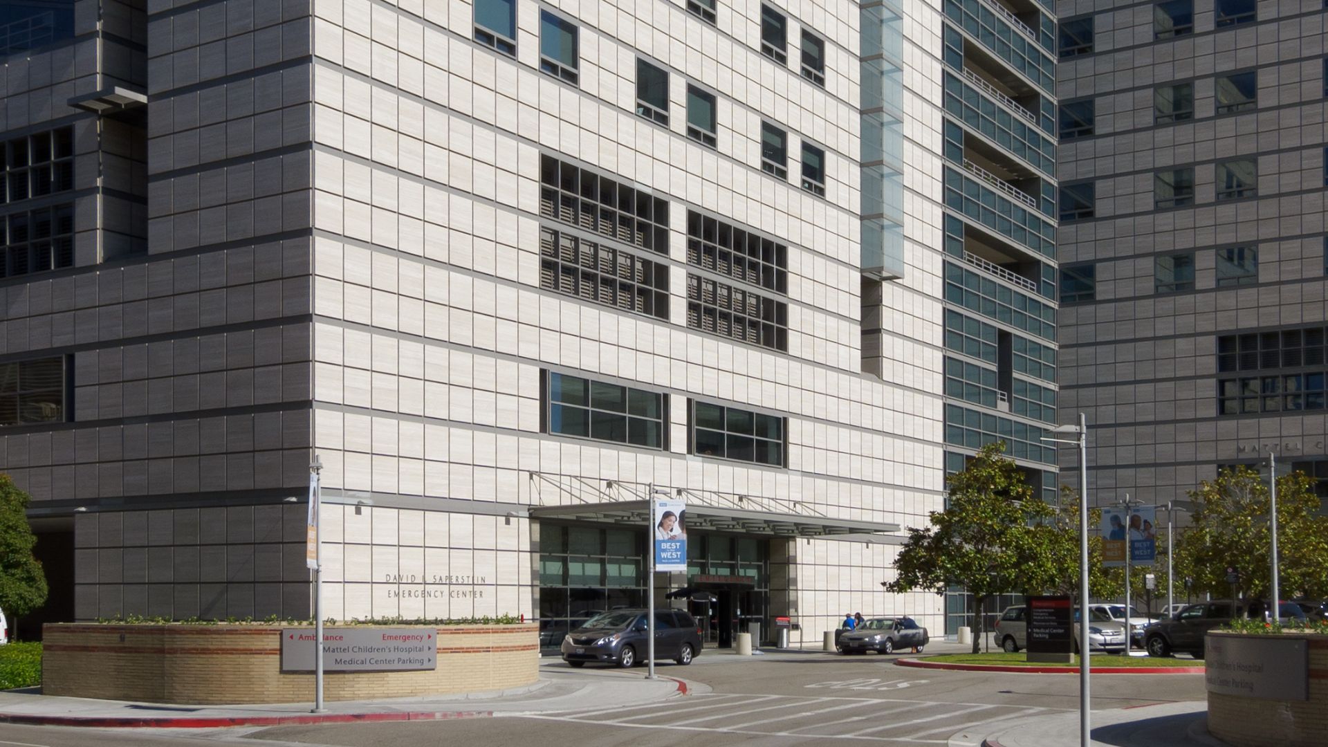 Ronald Reagan UCLA Medical Center on University of California campus.