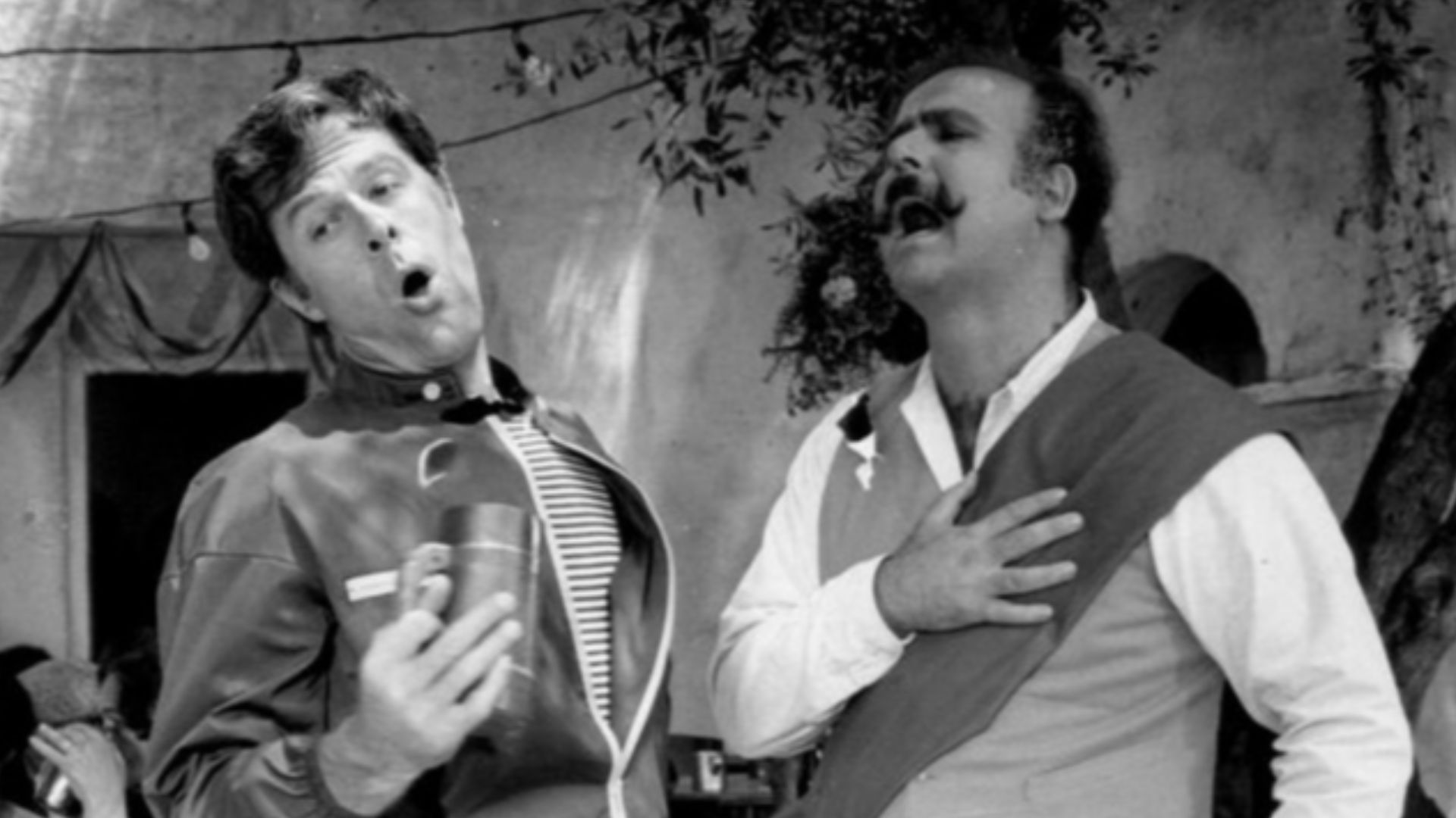 Photo of Robert Culp as Kelly Robinson and guest star Roger C. Carmel from the television program I Spy.  The episode is