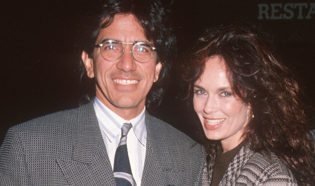 Catherine Bach (R) and husband Peter Lopez during "Dances With Wolves" Los Angeles Premiere at Cineplex Odeon Cinema in Los Angeles, California, United States.