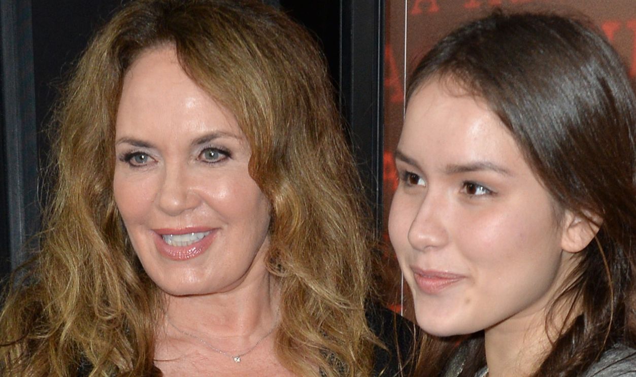 BEVERLY HILLS, CA - OCTOBER 27, 2015: Actress Catherine Bach & daughter Sophia Isabella Lopez at the US premiere of 