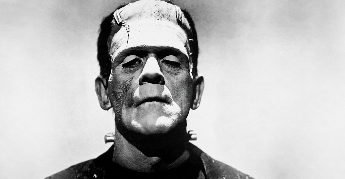 Promotional photo of Boris Karloff from The Bride of Frankenstein as Frankenstein's monster.