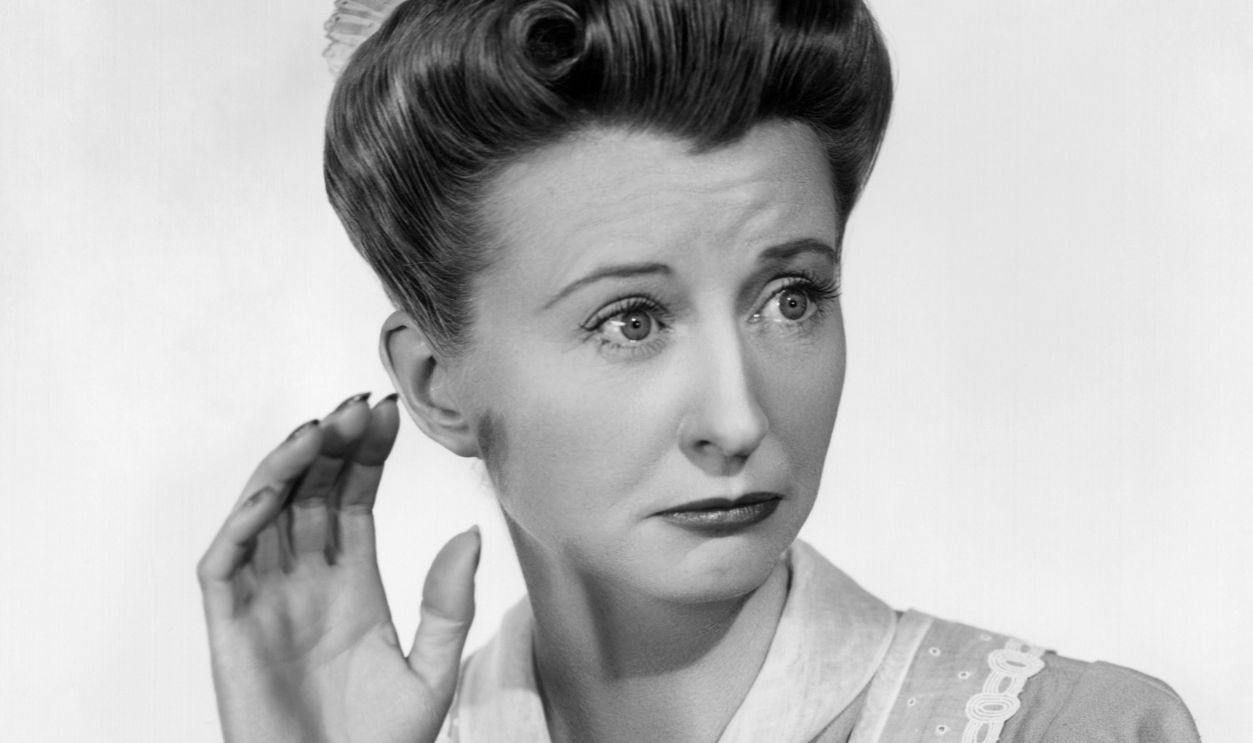 Publicity portrait of actor Irene Ryan (1902-1973) (as 'Prudence') in the film 'That Night with You', 1945, United States.