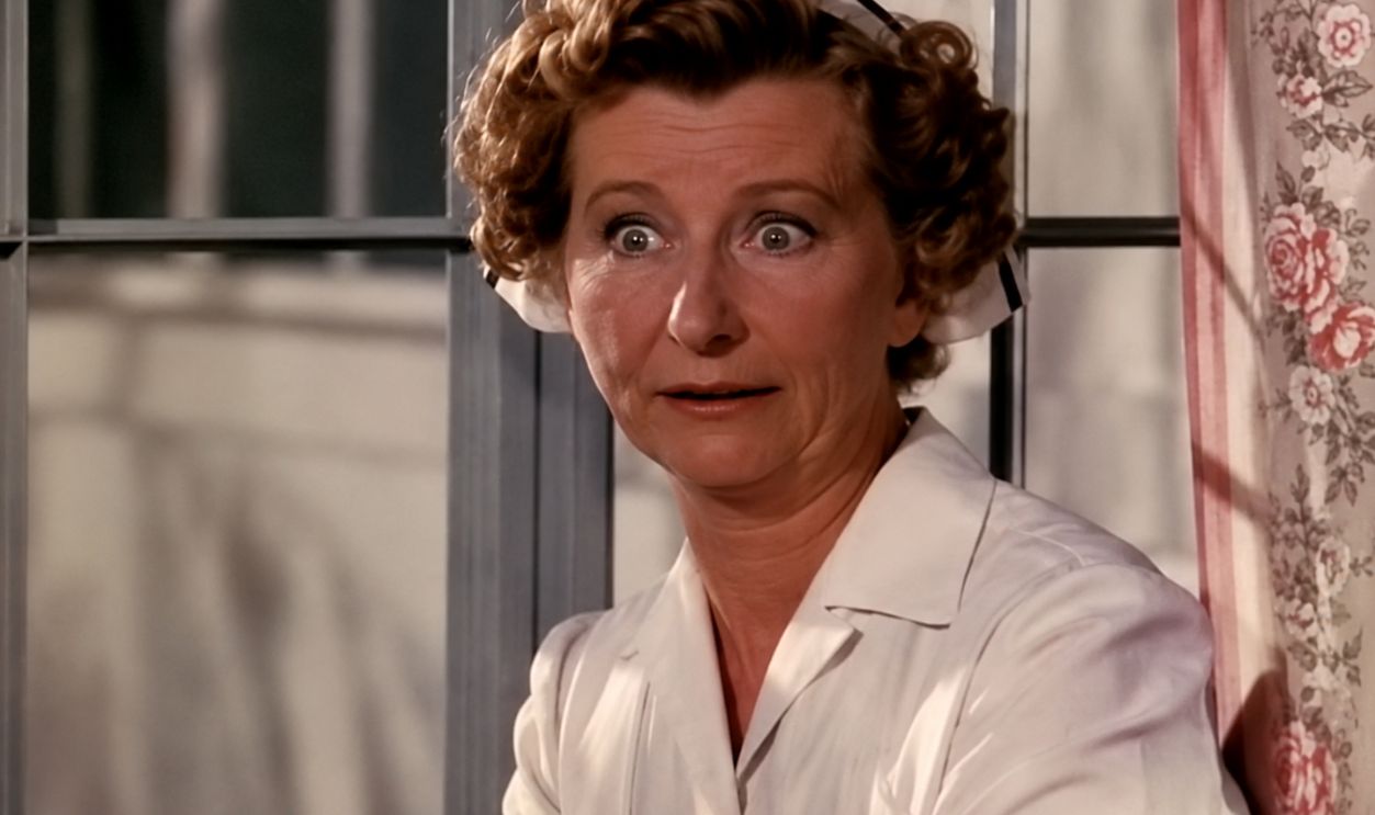 Screenshot from Half Angel (1951)