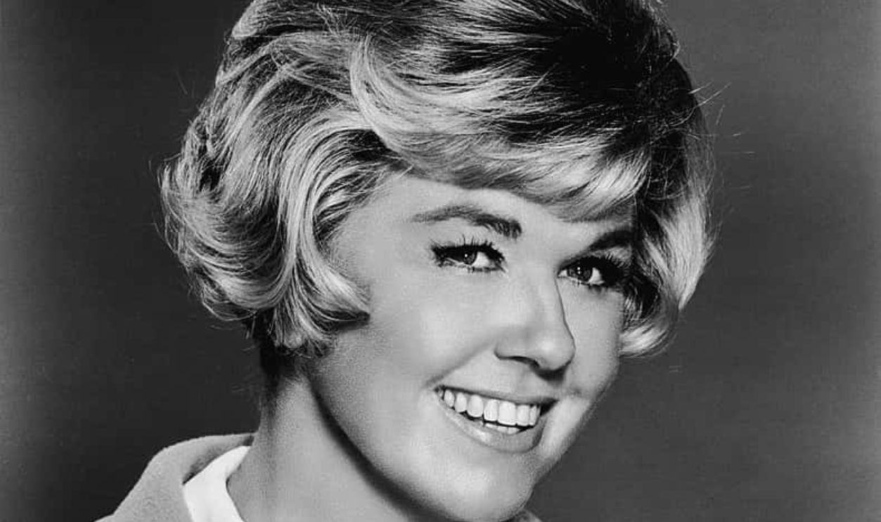 Portrait Of doris Day Portrait of American movie and television star, singer, and a friend to all the animals Doris Day as she wears a flower brooch, circa 1966.