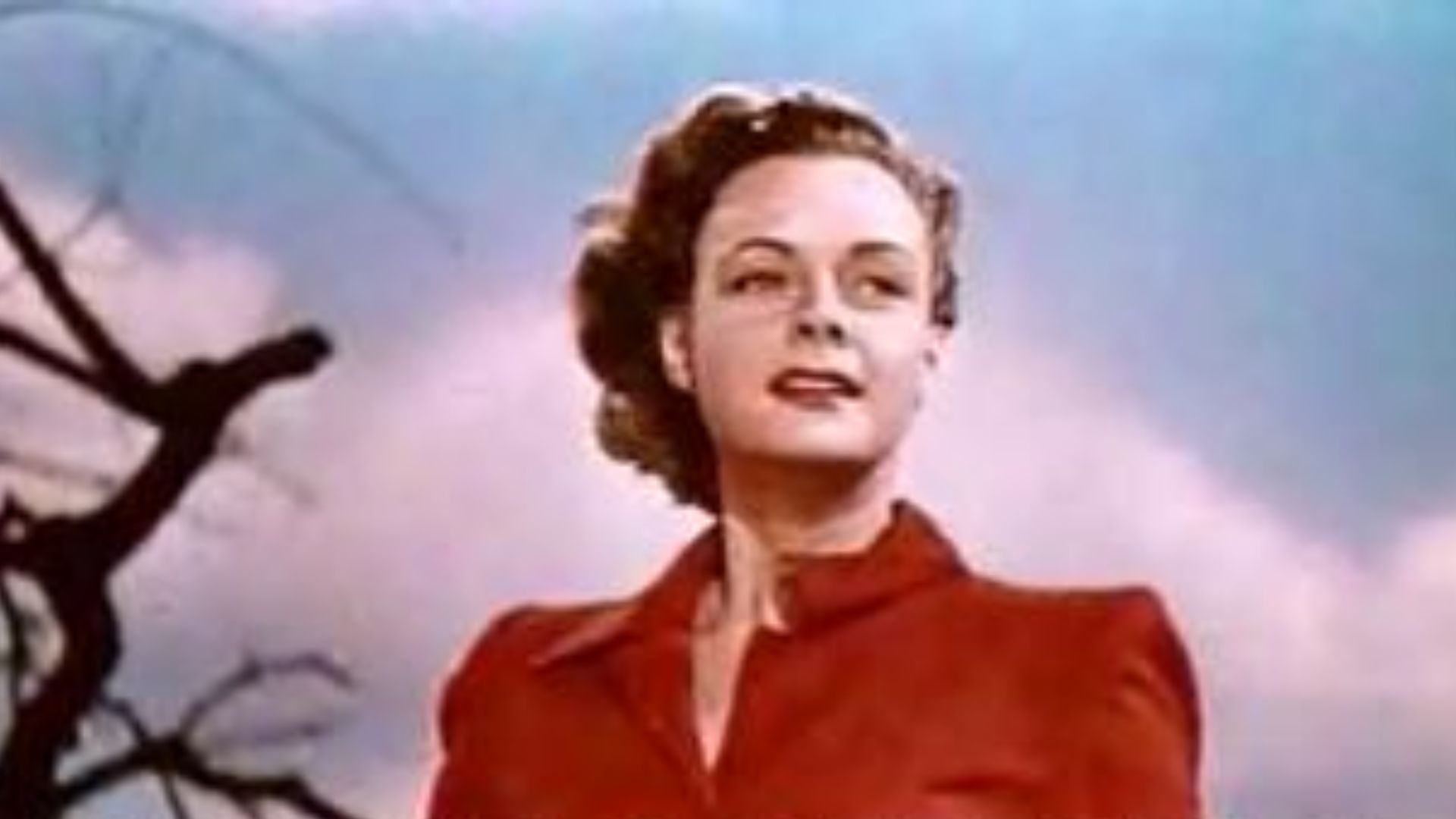 Cropped screenshot of June Lockhart from the trailer for the film Son of Lassie (1945).