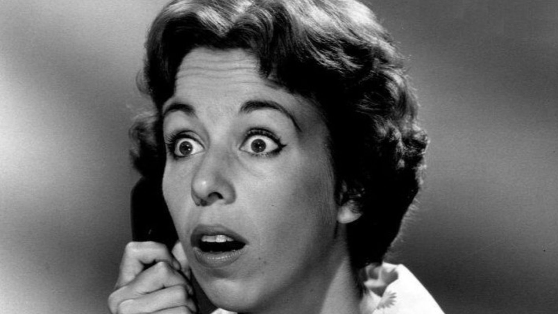 Photo of Carol Burnett during a comedy routine.