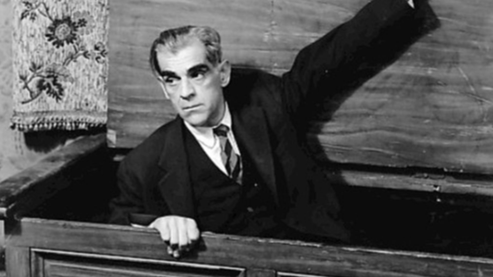 Photo of Boris Karloff as Jonathan Brewster from the Broadway presentation of Arsenic and Old Lace.