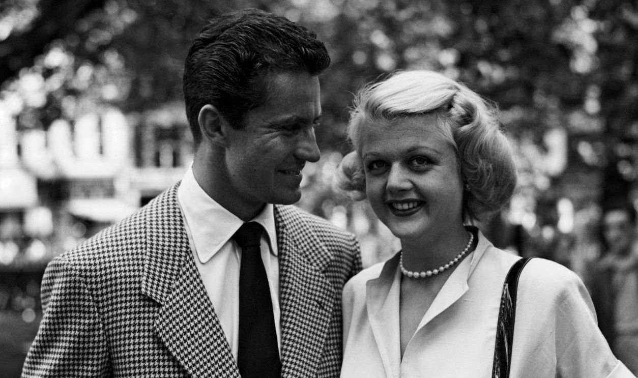 Angela Lansbury and Peter Shaw, who are in London for their wedding, 26th July 1949.