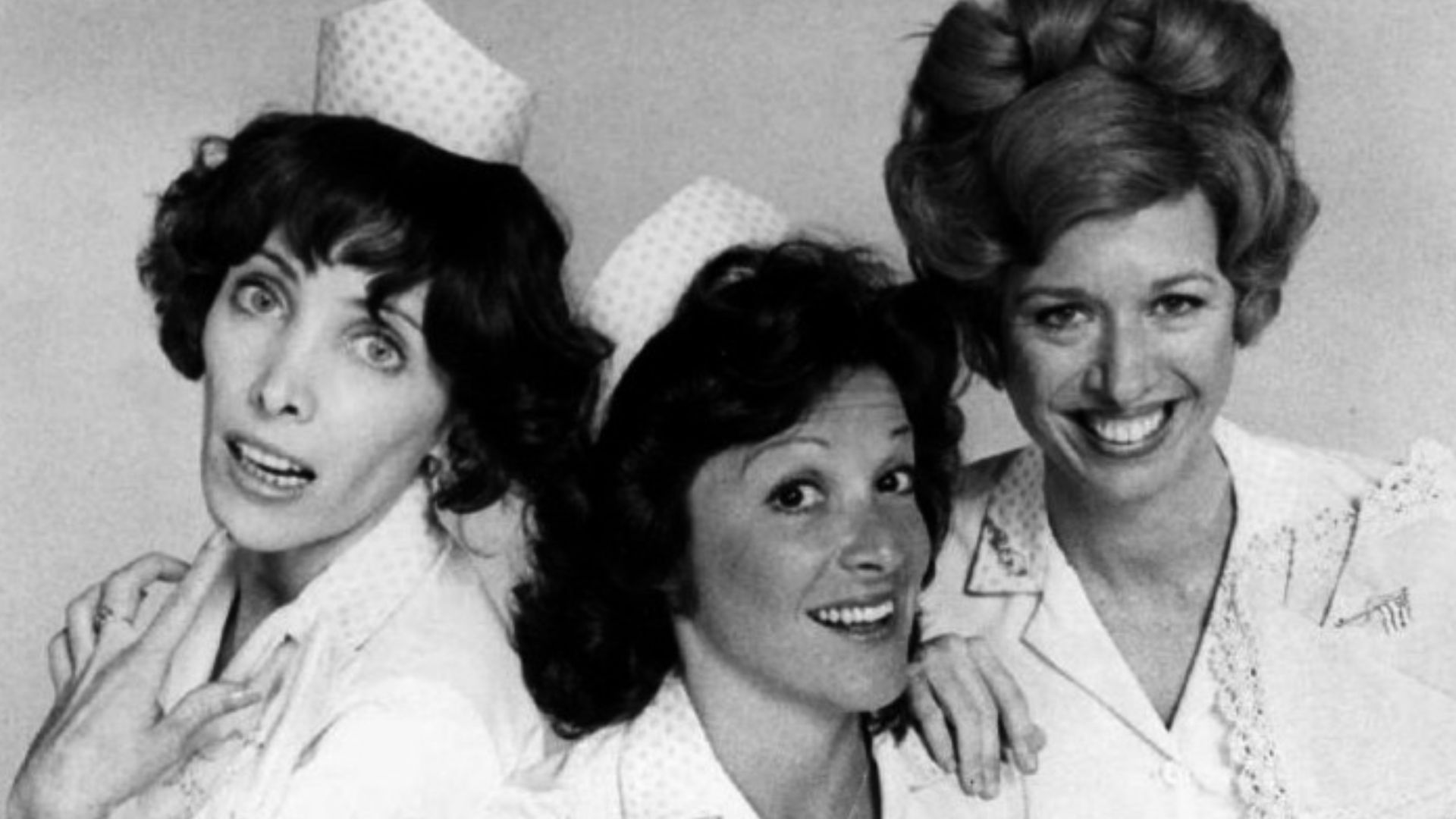 Cast photo of the waitresses at Mel's Diner from the television program Alice.  From left: Beth Howland as Vera, Linda Lavin as Alice, and Polly Holliday as Flo.