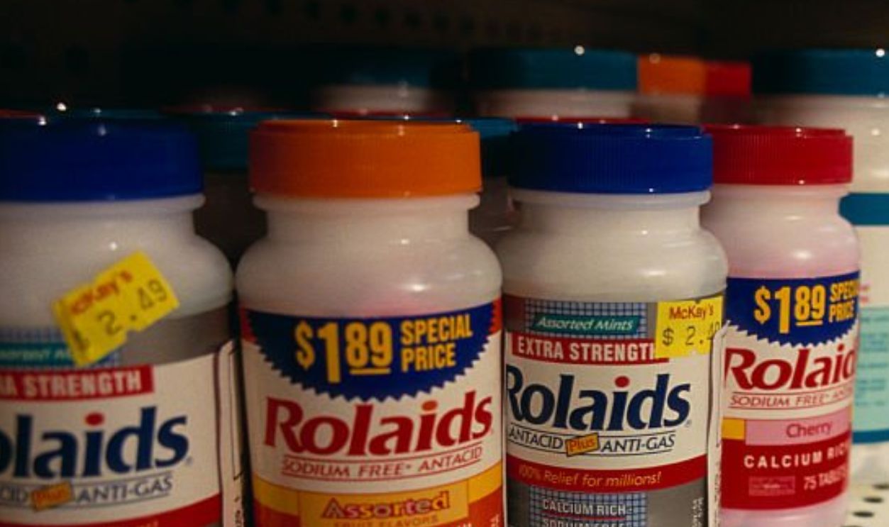 Rolaids Antacid on Drug Store Shelf 