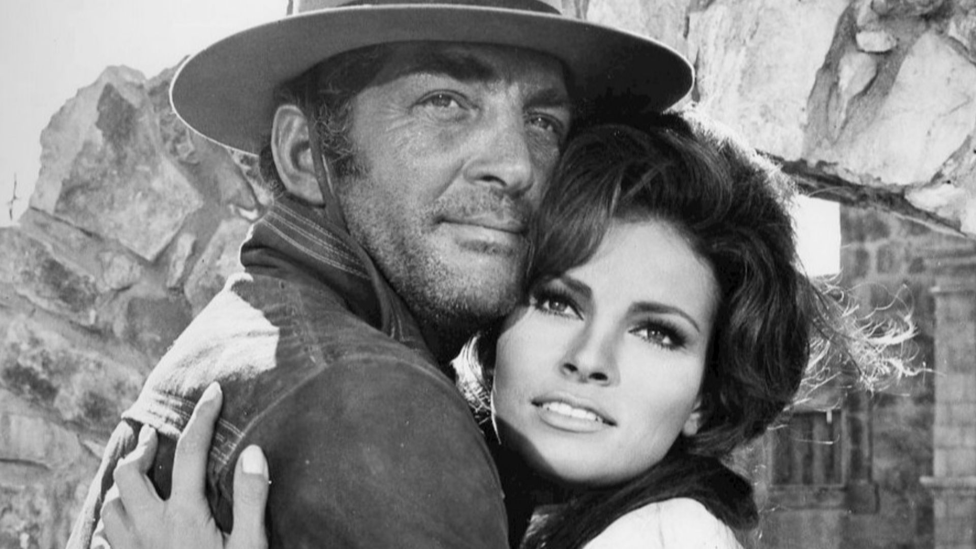 Photo from the 1968 film Bandelero! with Dean Martin and Raquel Welch.