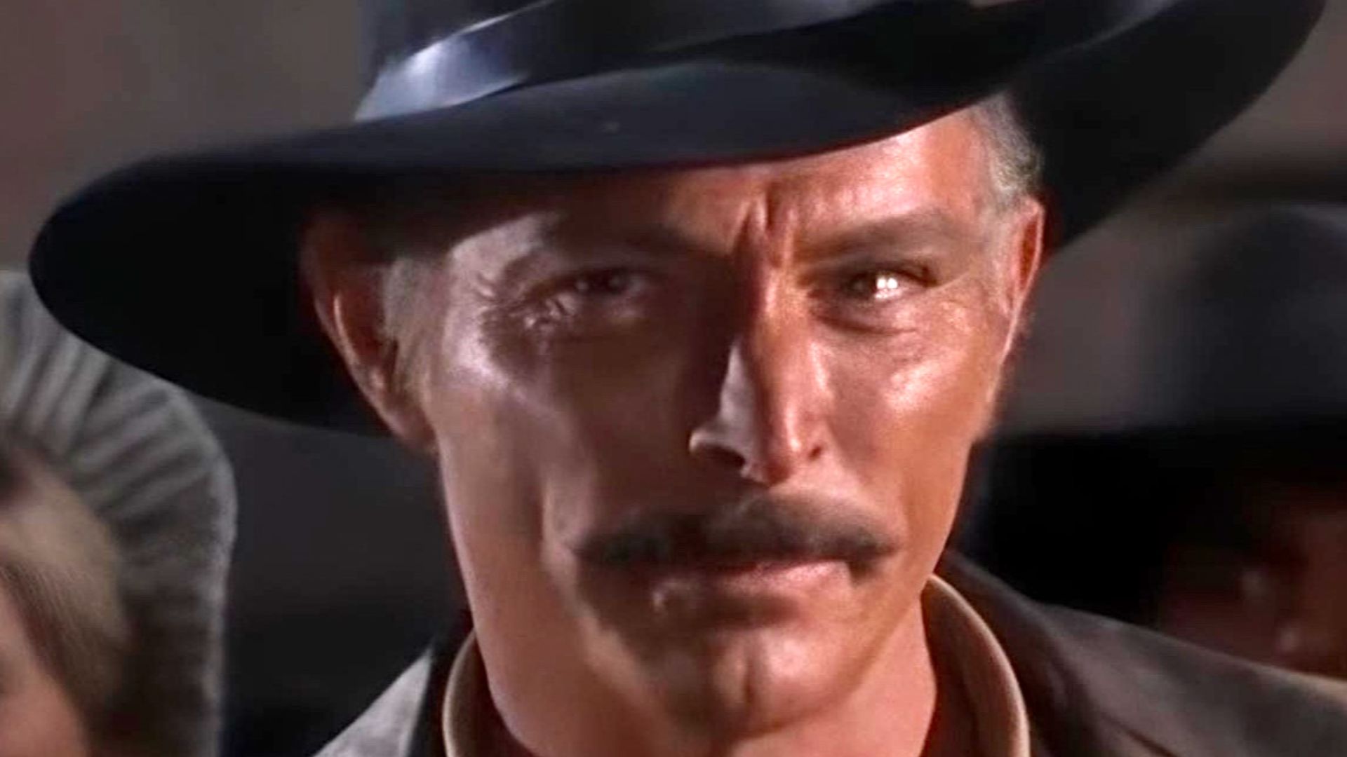 Lee Van Cleef in the 1967 Spaghetti western film, Death Rides a Horse
The film is public domain in the United States. [1] [2] [3]






This  is a retouched picture, which means that it has been digitally altered from its original version. Modifications: 