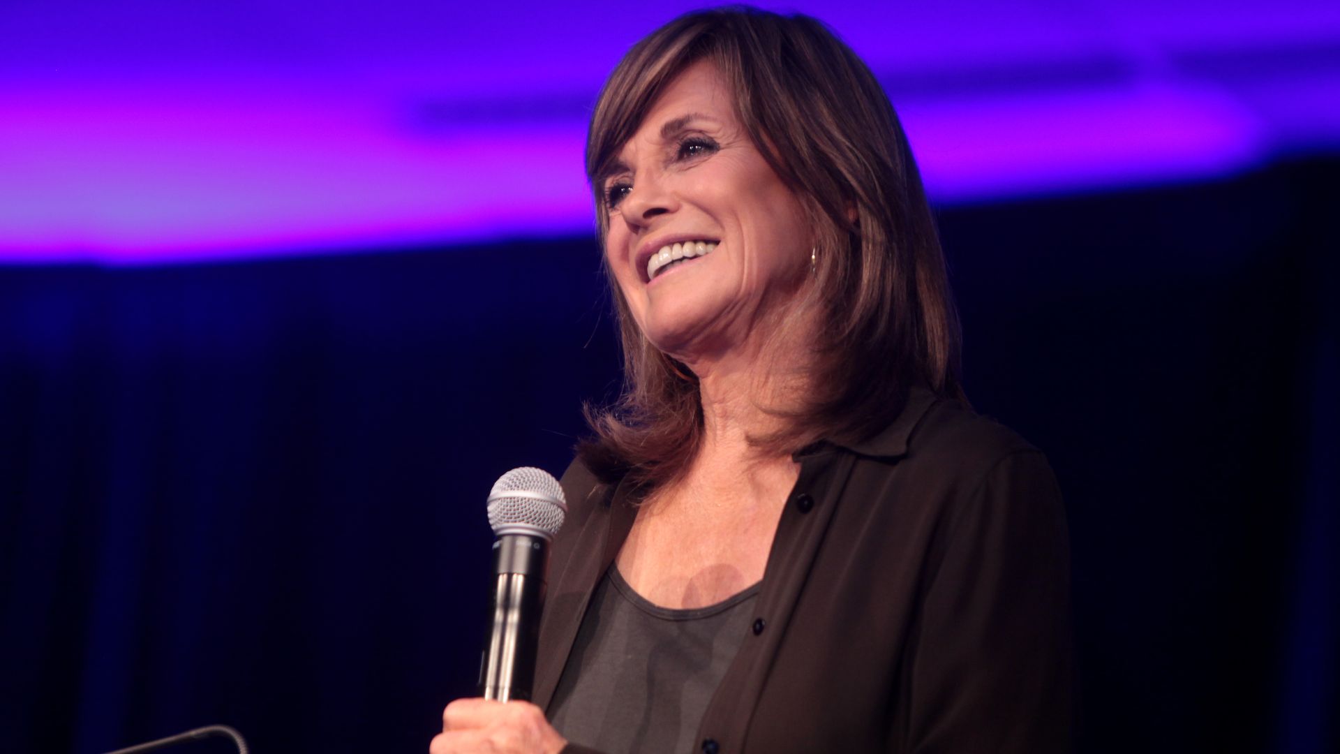 Linda Gray speaking at the 2014 Arizona Ultimate Women's Expo at the Phoenix Convention Center in Phoenix, Arizona.

Please attribute to Gage Skidmore if used elsewhere.