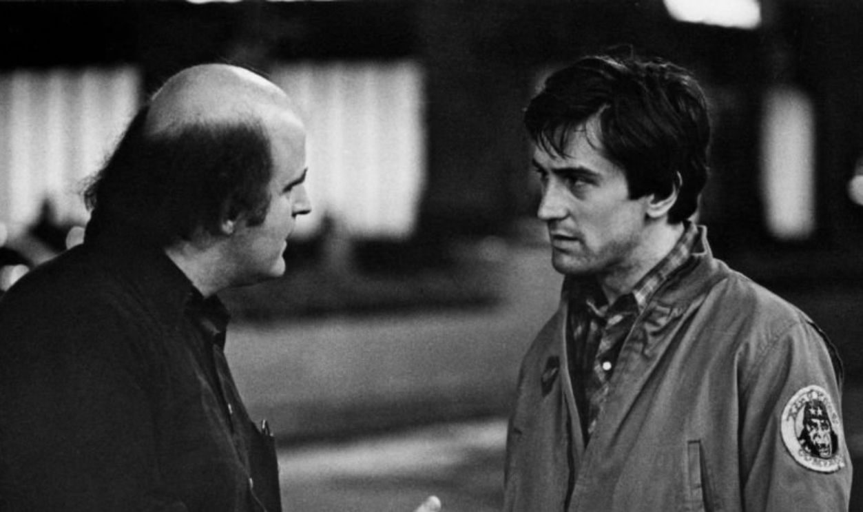 NEW YORK - 1976: Peter Boyle and Robert De Niro perform a scene in Taxi Driver directed by Martin Scorsese in 1976 in New York, New York.