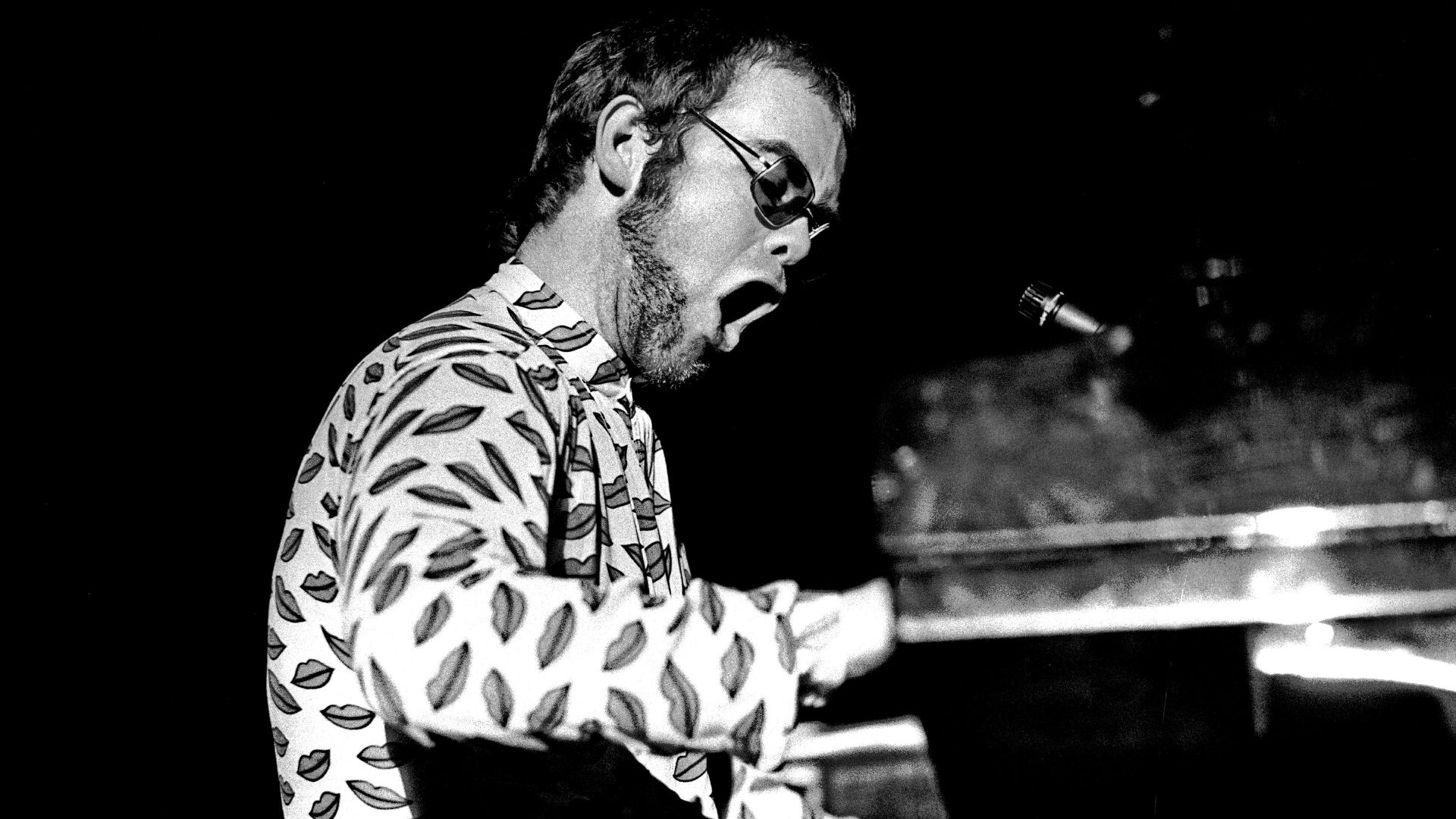 Elton John performing in Hamburg, Germany, March 1972.
