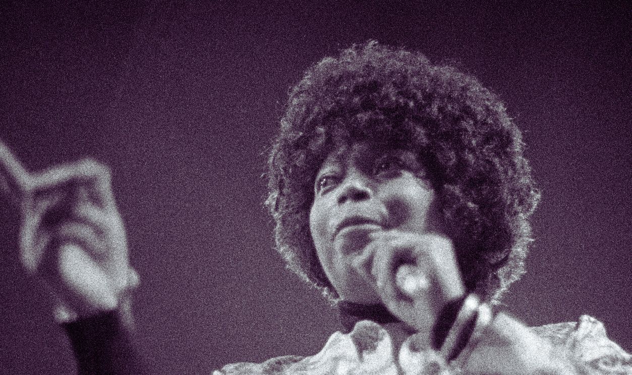 American singer Doris Troy (1937-2004) performs live on stage at the Roundhouse in London in 1972