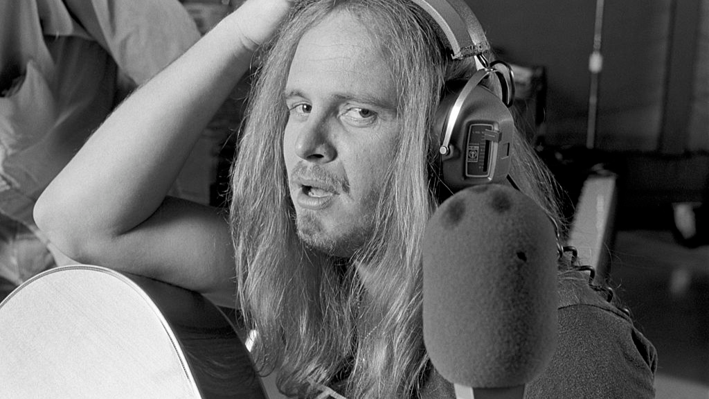 Lynyrd Skynyrd singer-songwriter Ronnie Van Zant works on