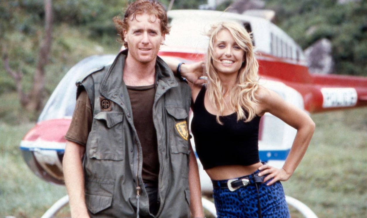 Franz Josef Gottlieb Actor: Heather Thomas, Serge Falck - Scene photo for shooting in the year 1987