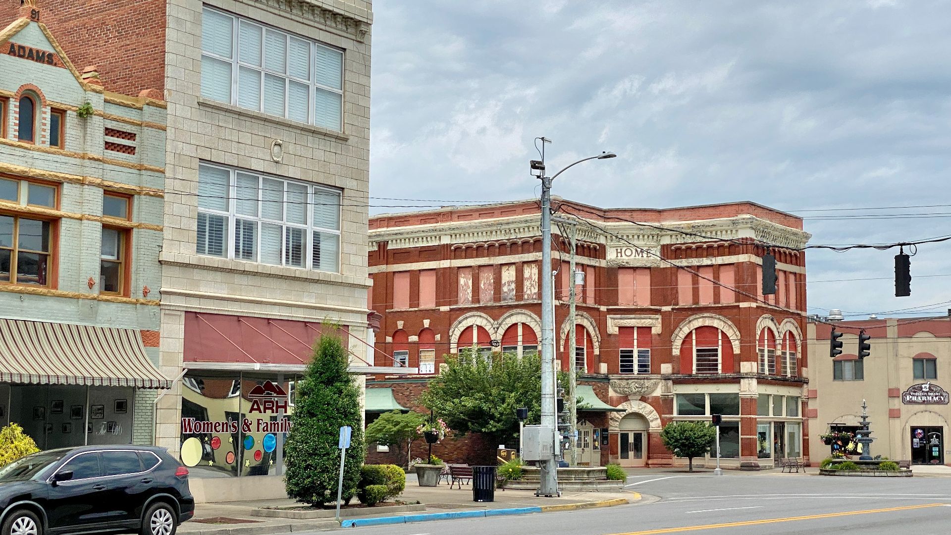 Built in the late 19th Century and 20th Century, these buildings are contributing structures in the Middlesboro Downtown Commercial District, listed on the National Register of Historic Places in 1983.