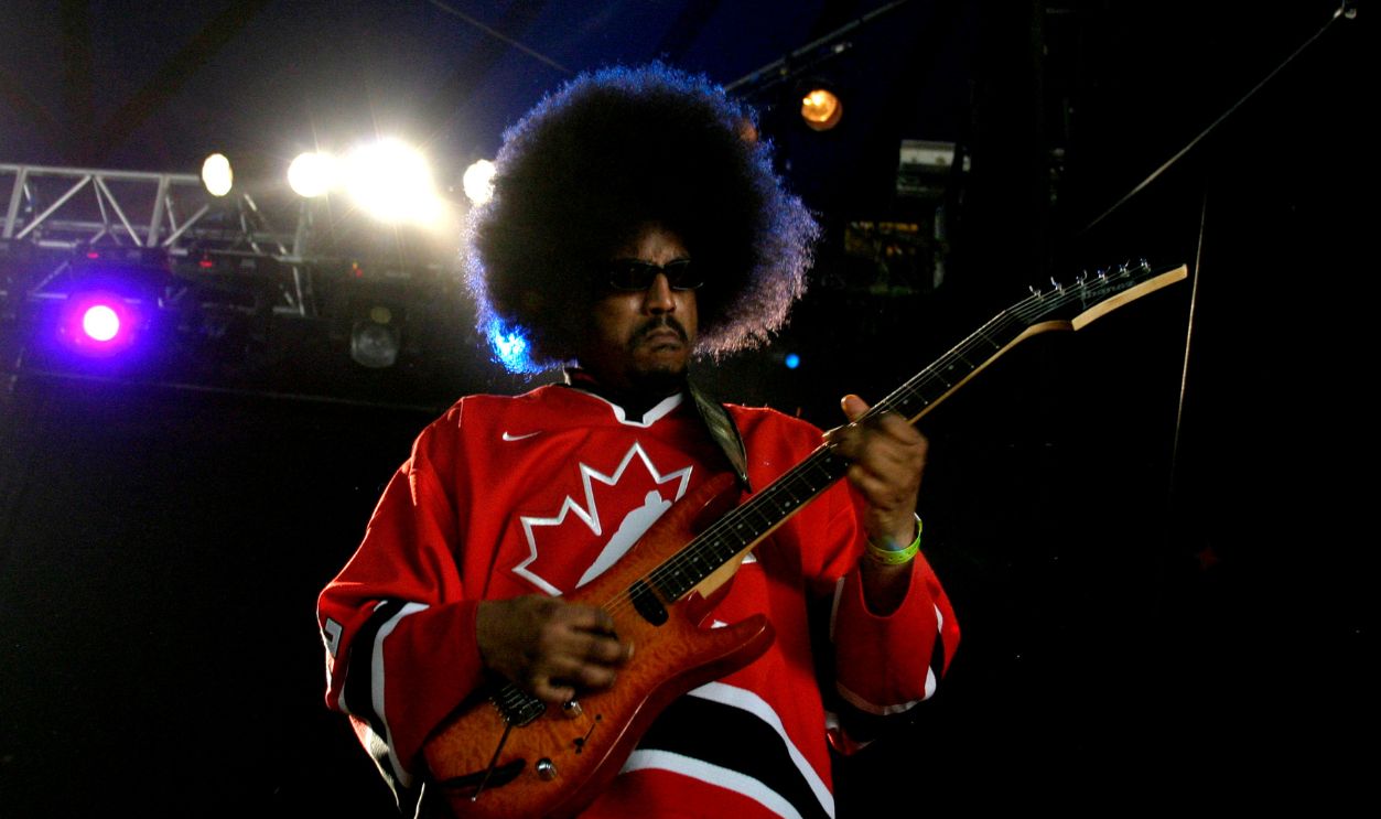 Rocky George guitarist from Fishbone performing live at Download festival, Downington Park
