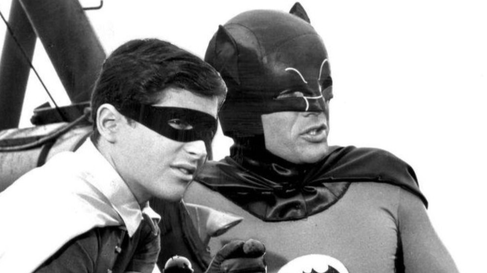 Photo of Adam West as Batman and Burt Ward as Robin.