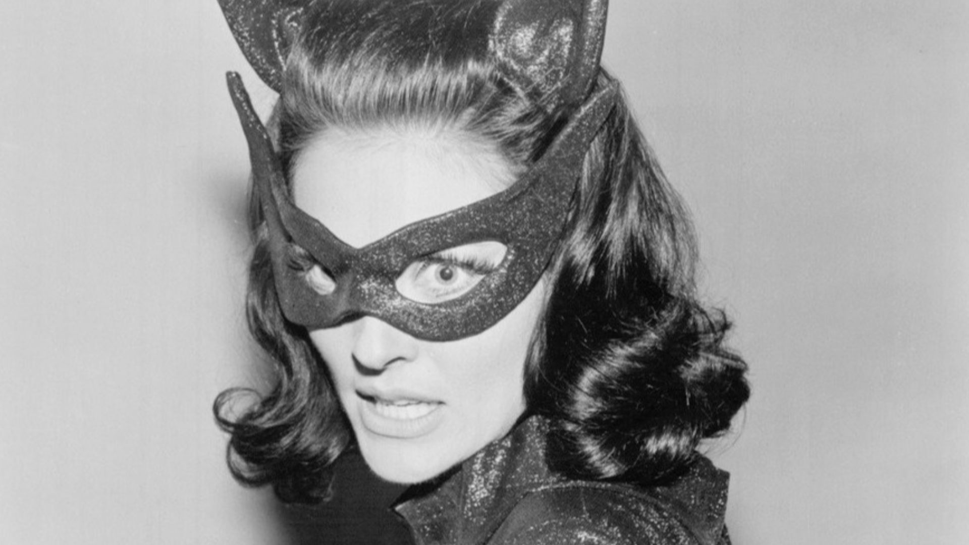 Photo of Lee Meriwether as Catwoman in Batman (1966 film).  Julie Newmar originated the role in the television series, but had other commitments when the film was cast.