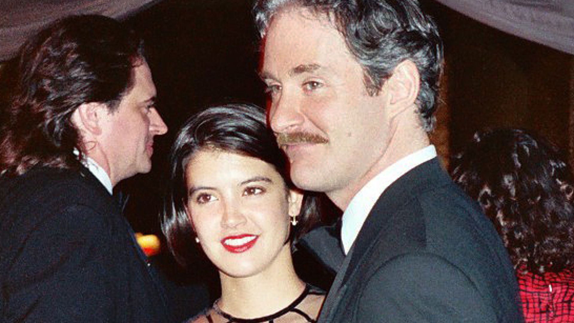 Oscar-winner Kevin Kline and his wife Phoebe Cates at the Governor's Ball party after the 1989 Academy Awards, March 29, 1989 - Permission granted to copy, publish, broadcast or post but please credit