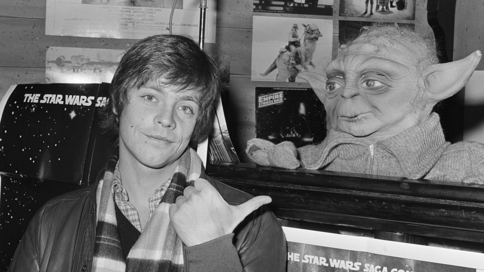 American actor Mark Hamill playing the role of Luke Skywalker in the movie