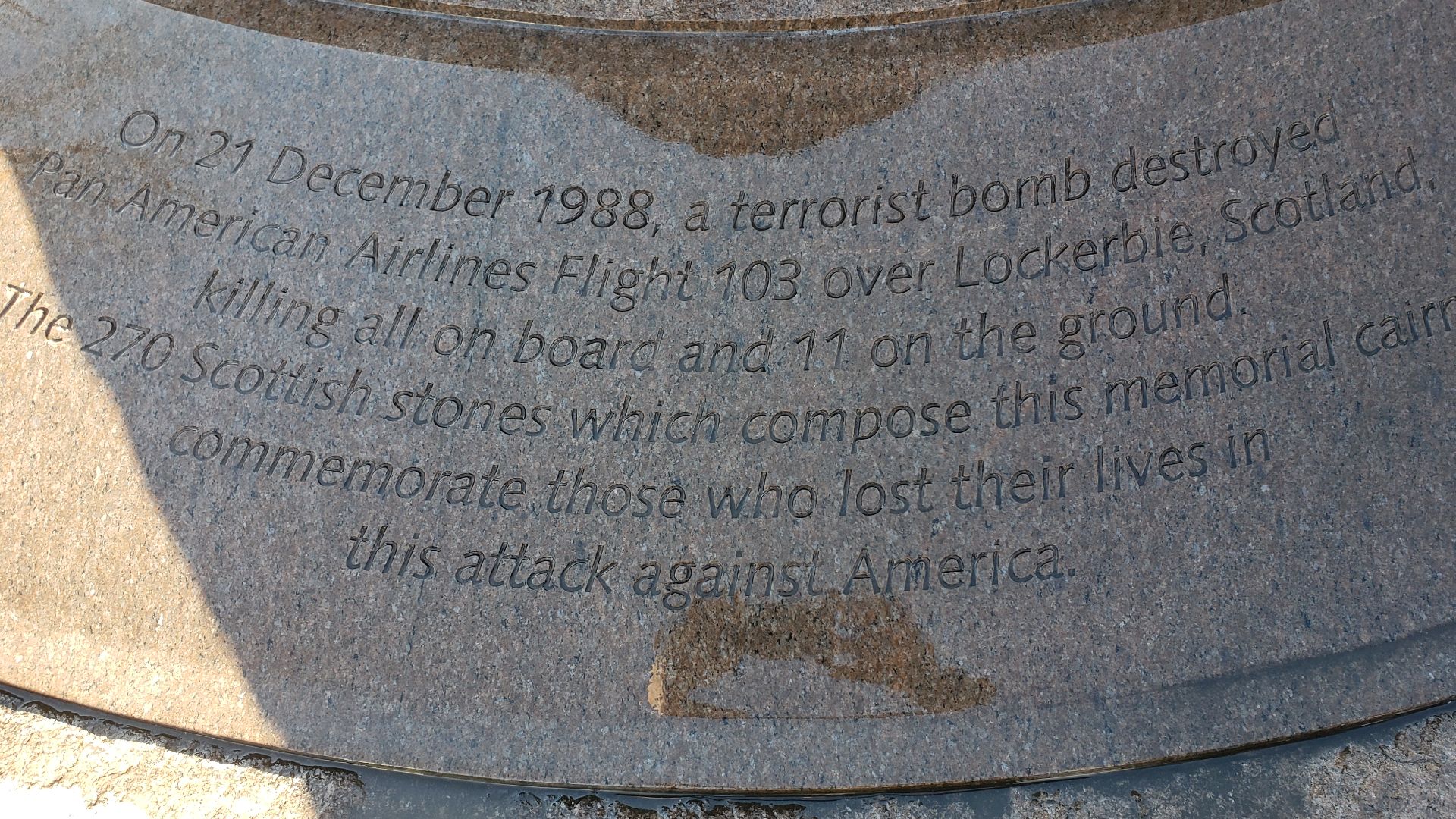 Inscription on memorial at Arlington National Cemetery