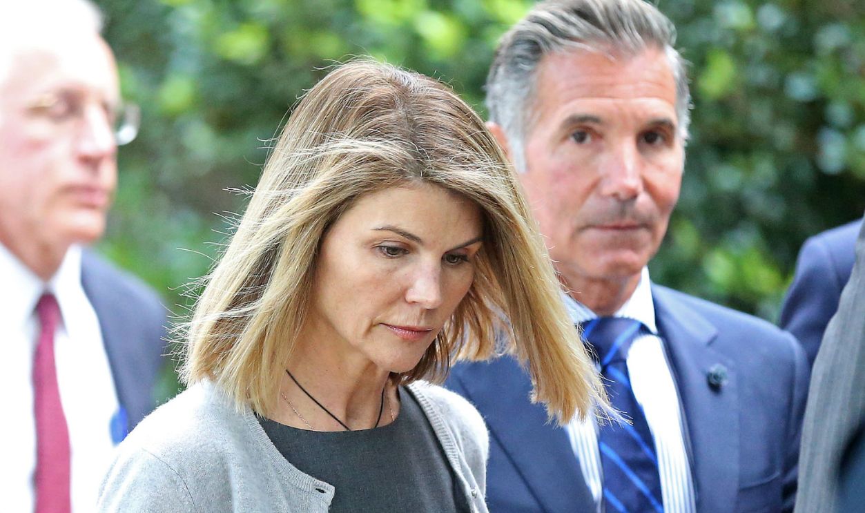 BOSTON MA. - AUGUST 27: Actress Lori Loughlin and her husband Mossimo Giannulli leave Moakley Federal Courthouse after a brief hearing on August 27, 2019 in Boston, MA.