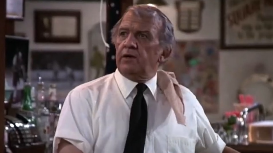 Screenshot from the American television sitcom Cheers (1982-1993)