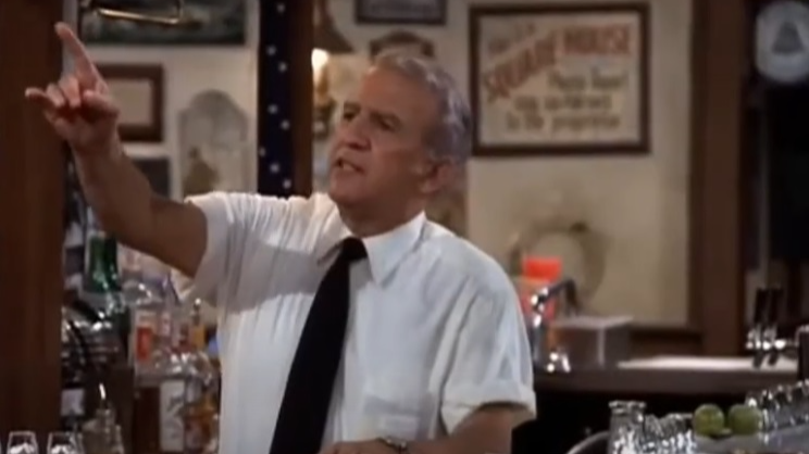 Screenshot from the American television sitcom Cheers (1982-1993)