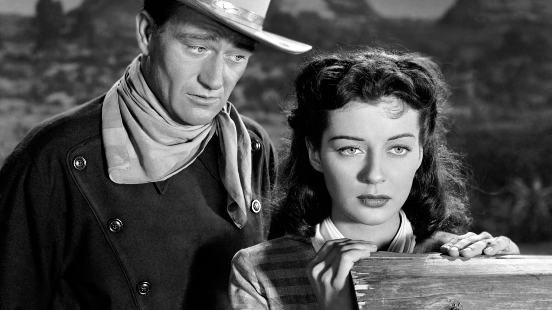 Gail Russell & John Wayne in Angel and the Badman (1947)