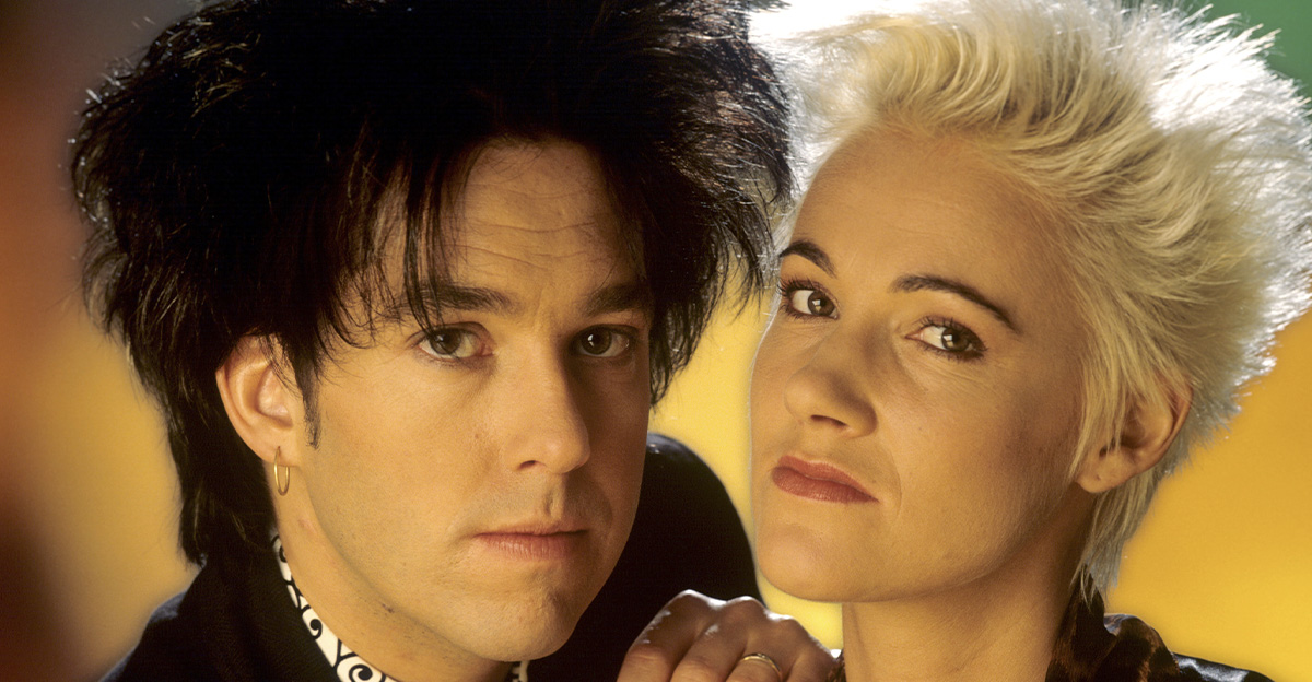 Roxette (l-r): Per Gessle, Marie Fredriksson in November 1989 in Dortmund. 