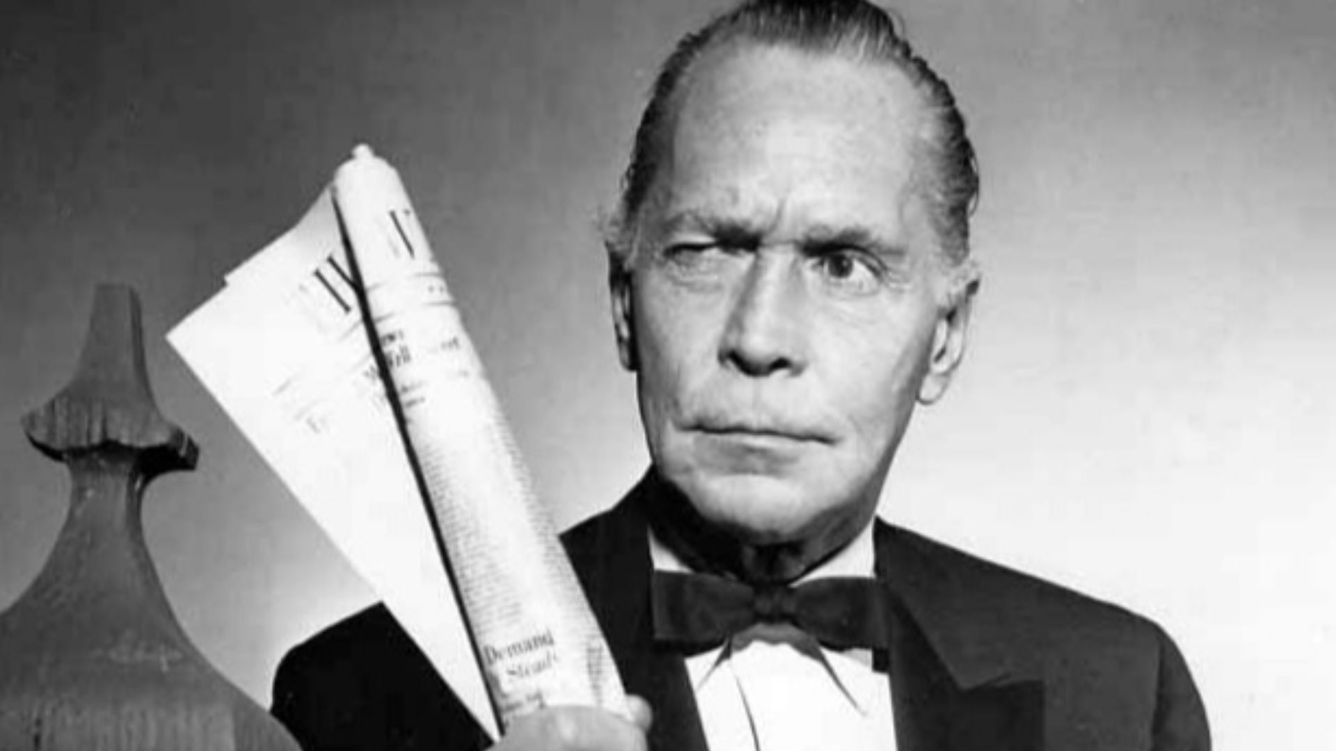 Photo of Franchot Tone from The Twilight Zone episode The Silence.
