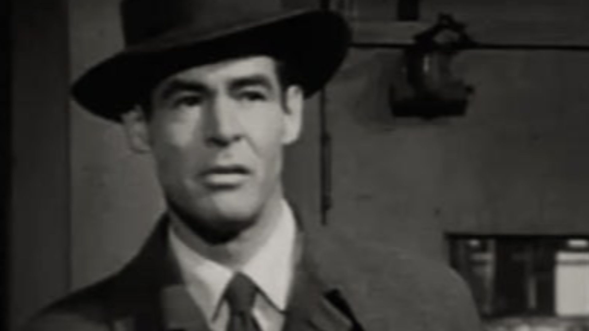 Robert Ryan (left) and Gus Schilling in On Dangerous Ground (1952) - trailer (cropped screenshot)