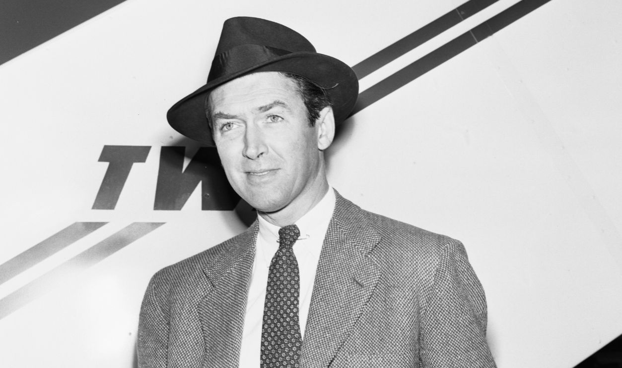 Jimmy Stewart leaves for picture, May 20, 1951.