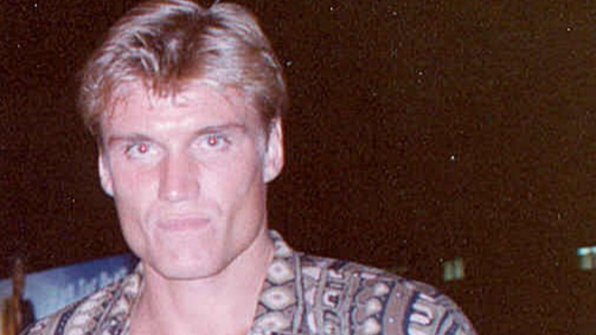Dolph Lundgren taken at the AIR AMERICA movie premiere 1990
