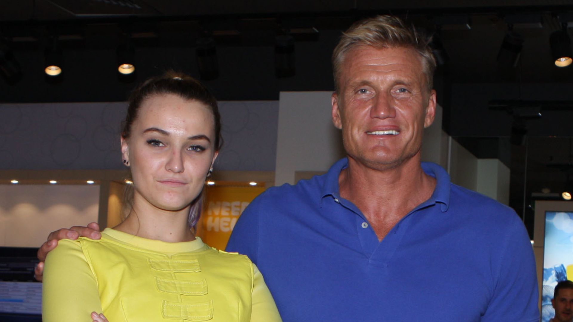 Jacinda Whalan and Dolph Lundgren in Sydney, Australia, September 9th, 2014