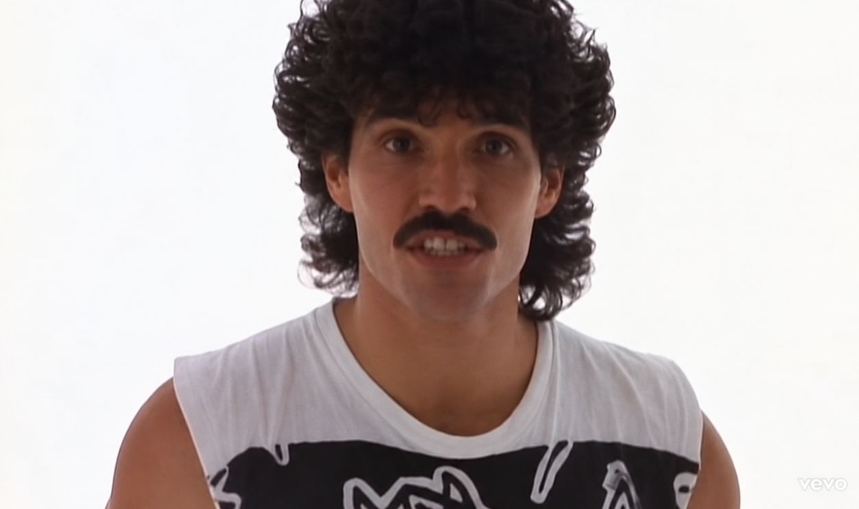 Screenshot from “Out of Touch” (1984)